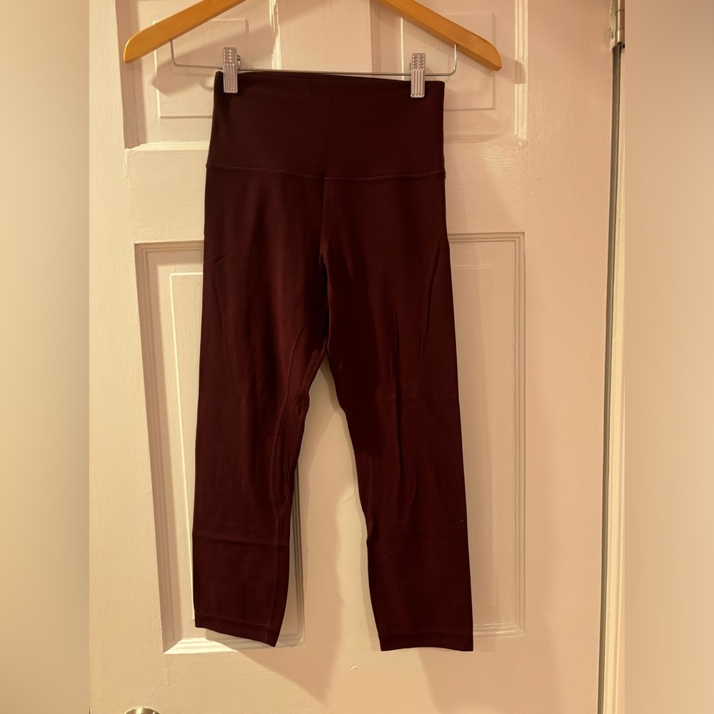 Lululemon cropped maroon leggings